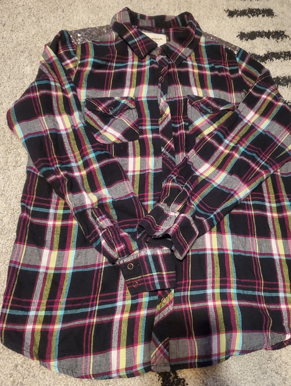 Atizona Jeans Sparkle Button Down